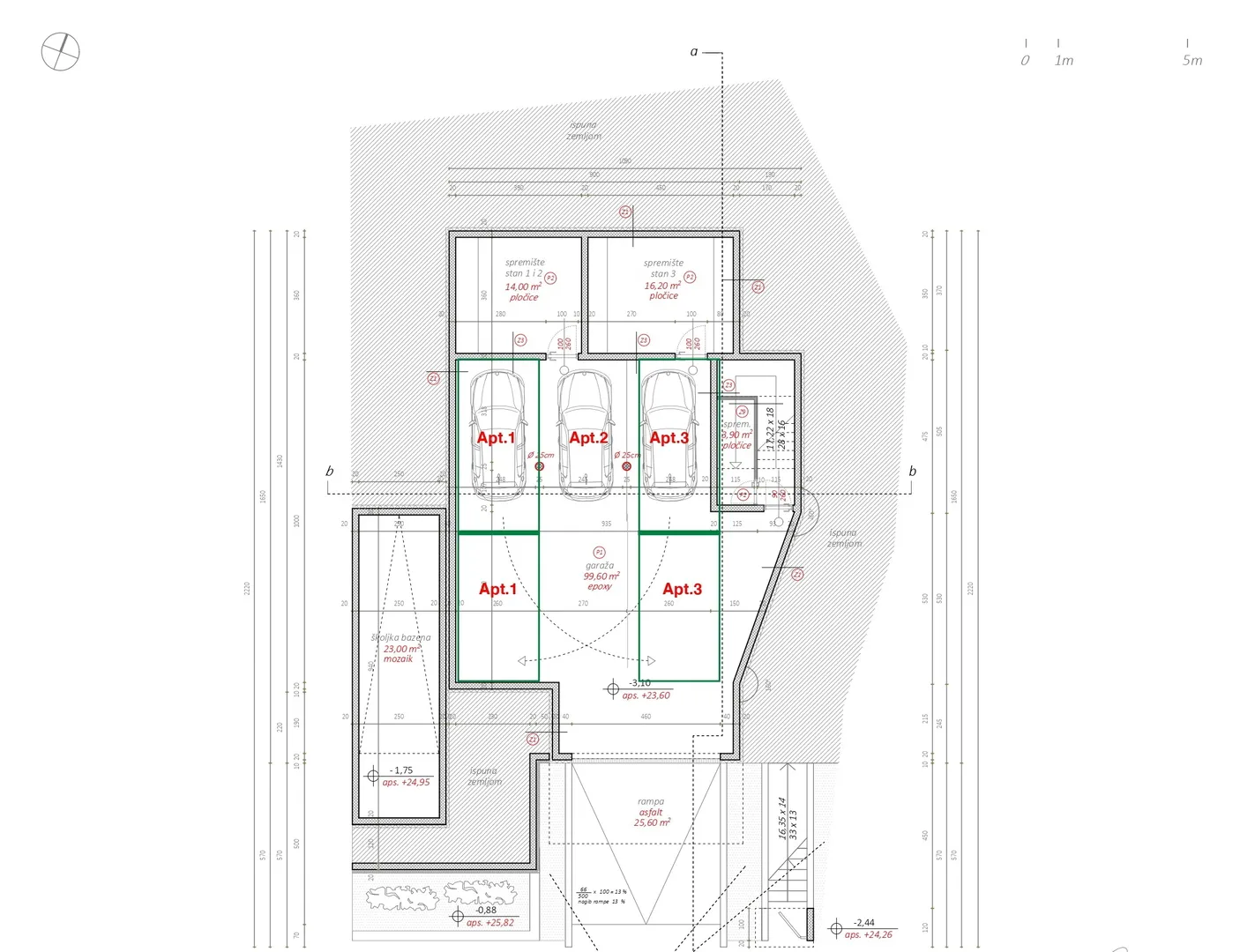 apartmani u vili na brežuljku, pogled na more - rogoznica - slika 17