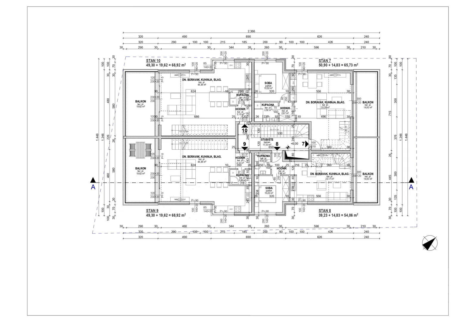 apartman s 3 spavaće sobe, 1. red do mora, povljana - pag - slika 31