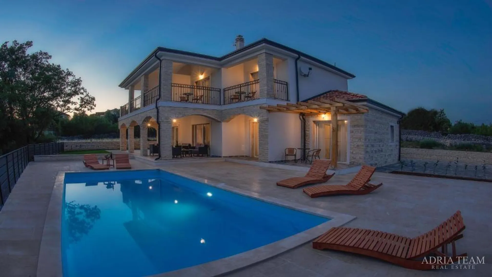 Luksuzna Kamena Vila S Pogledom Na More - Linardići, Krk - Punat