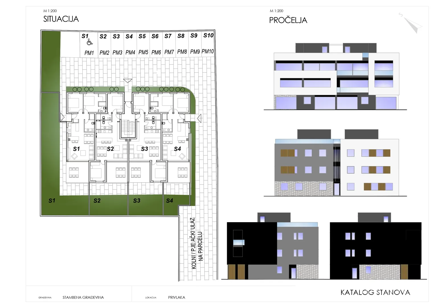 jednoetažni i višeetažni apartmani u stambenoj zgradi, novogradnja, 150 m od mora - privlaka - slika 12