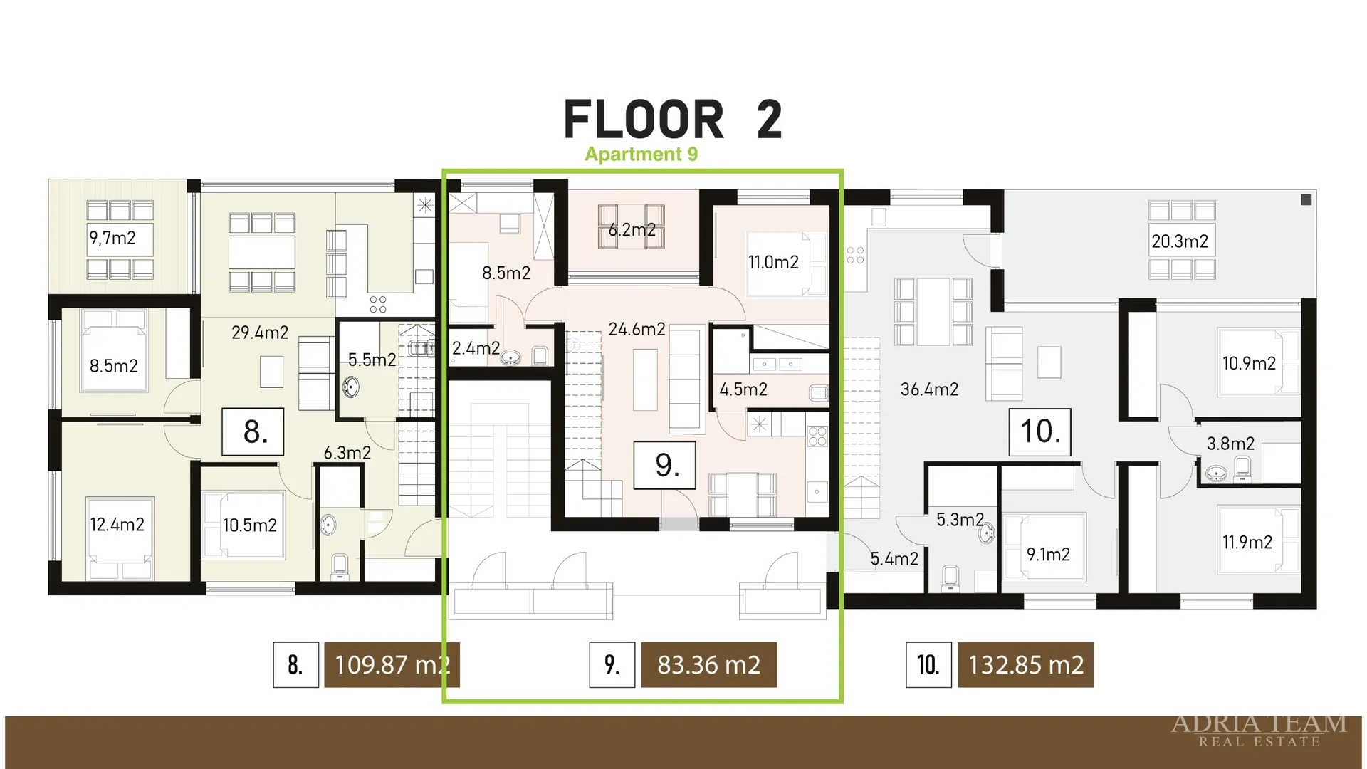 moderni apartman s krovnom terasom - nin, zadar - slika 11