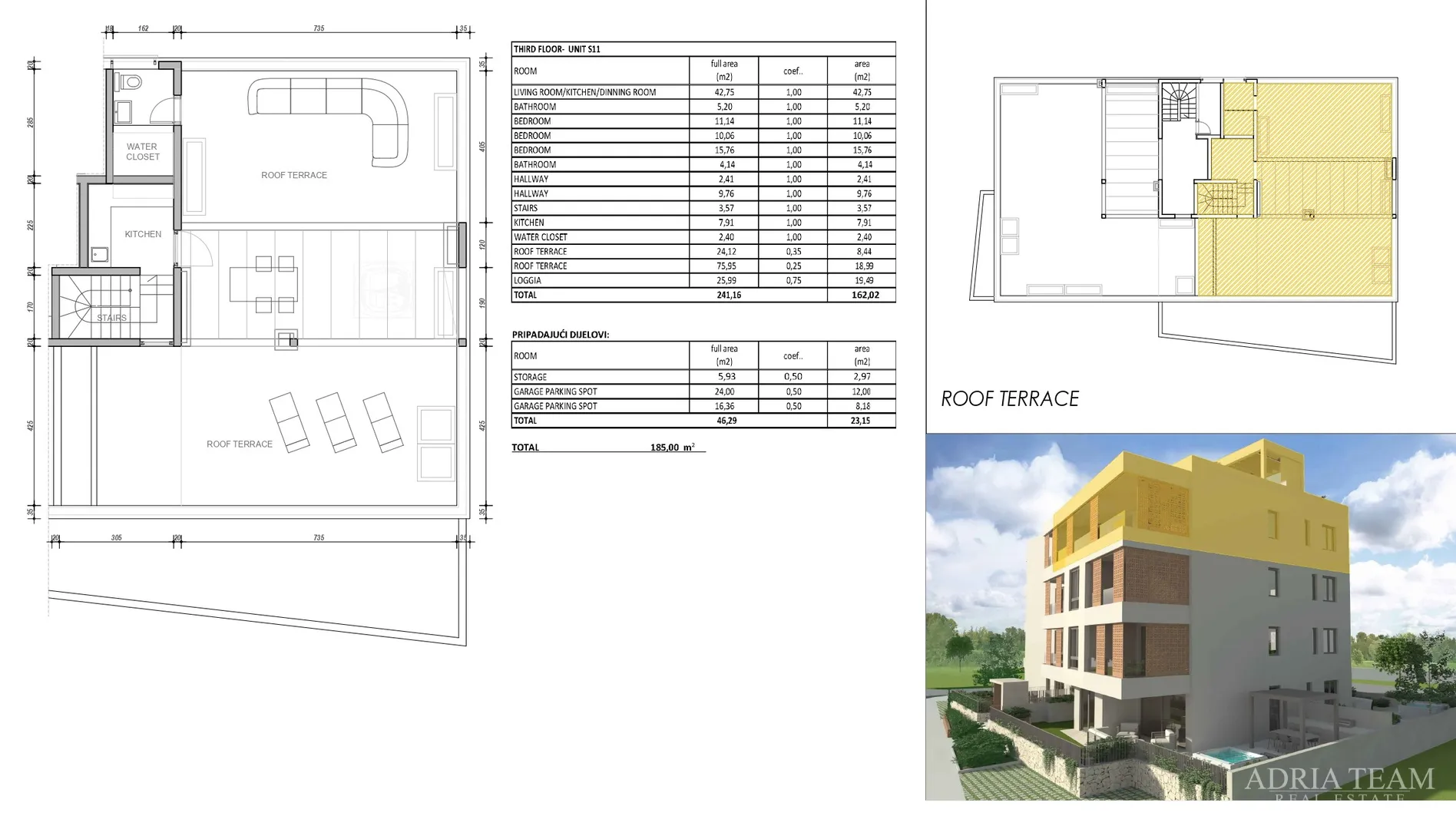penthouse s krovnim terasama u stambenoj zgradi, novogradnja - vitrenjak, zadar - slika 54