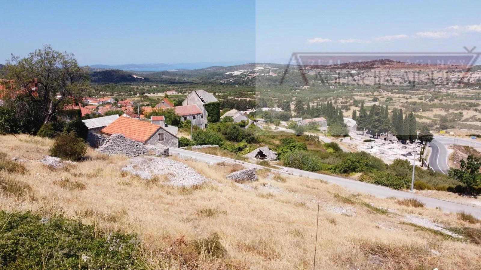 Nerežišća otok Brač građevinsko zemljište 901 m2 + 2 dozvole - novo - Nerežišća, Nerežišća