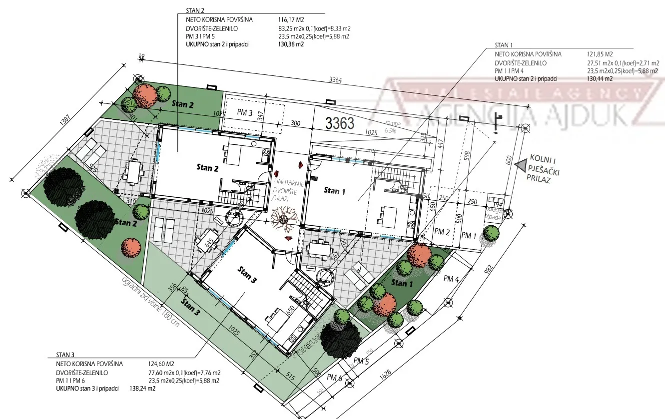 biograd na moru građevinsko zemljište 756 m2 dozvola za 3 stana - novo - slika 12