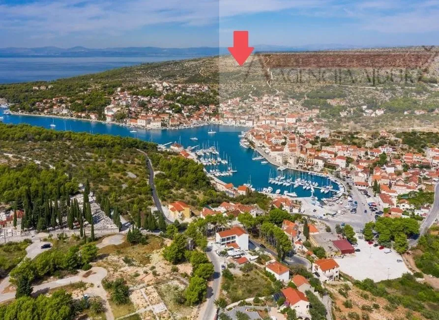 Milna otok Brač 2931 m2 poljoprivredno zemljište 1200m od mora - Milna, Milna