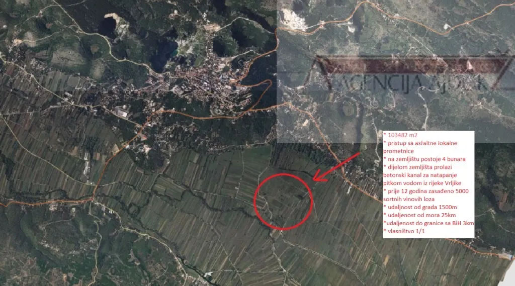 Imotski poljoprivredno zemljište 103482 m2 10Ha - Imotski, Imotski