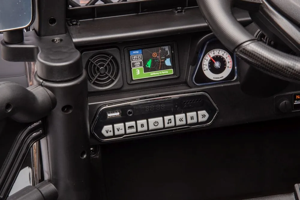 licencirani auto na akumulator toyota fj white 4x4 - crni/forest - slika 5
