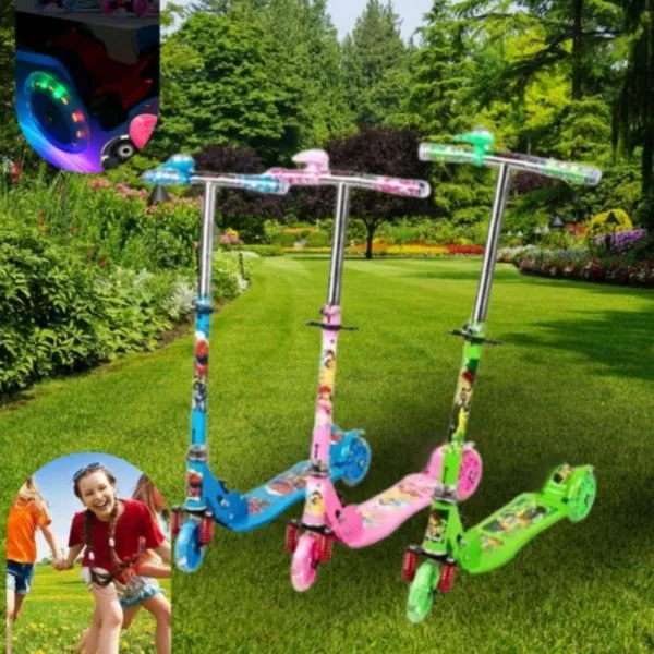 romobil dječji sklopivi metalni led kotači - slika 2