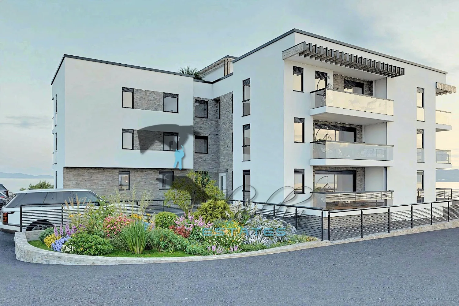 Okrug Gornji, raskošni stan u novogradnji s pogledom na more, prizemlje, 60 m2 - Okrug Gornji, Okrug
