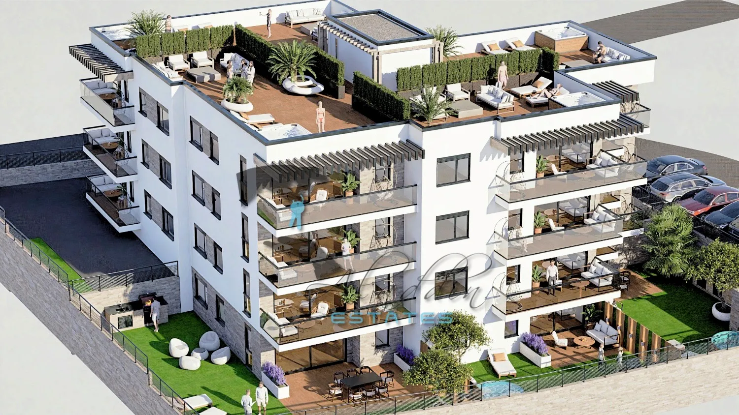 okrug gornji, penthouse stan u novogradnja s prekrasnim pogledom, drugi kat, krovna terasa, 122 m2 - slika 10