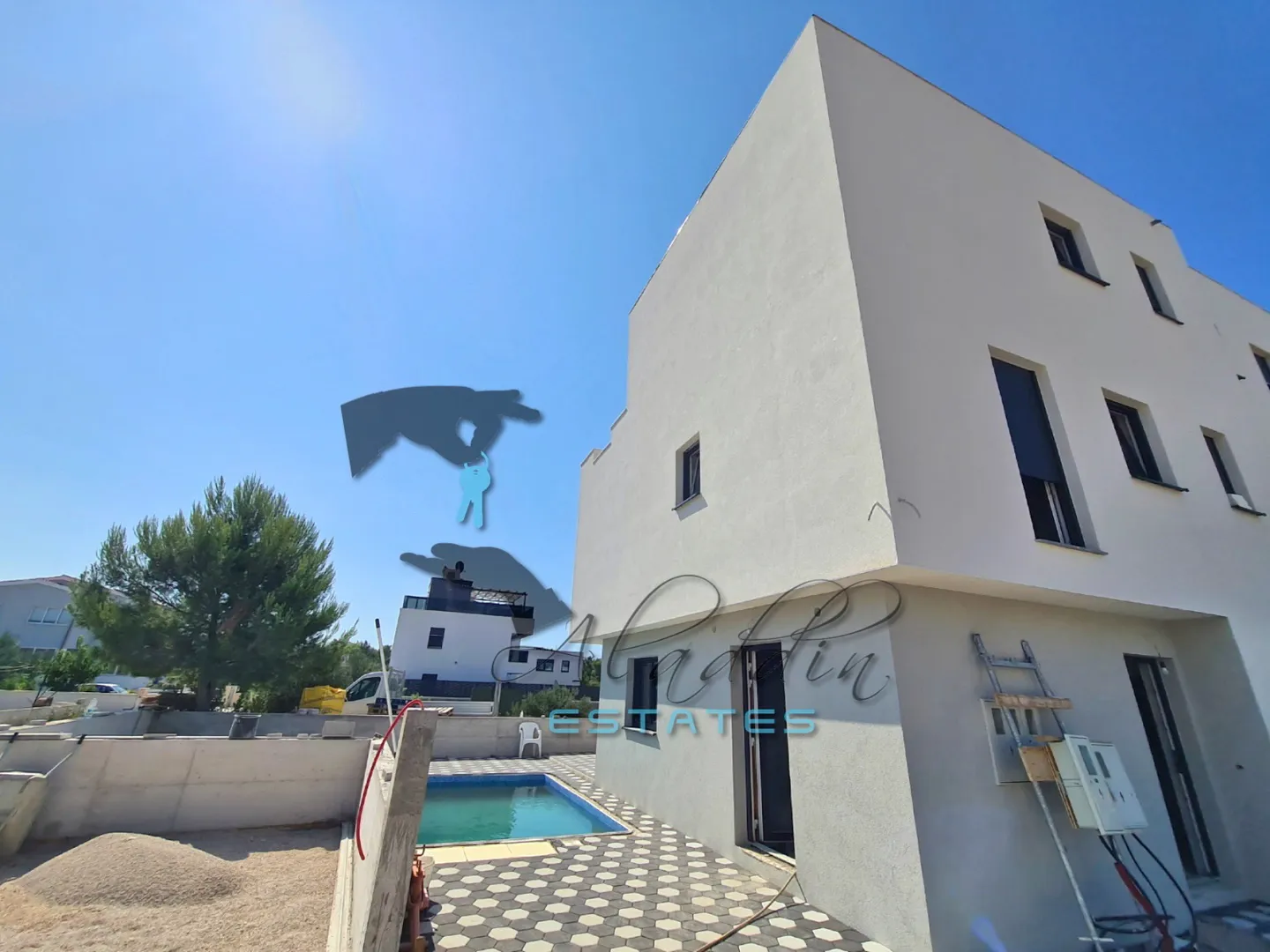 vodice, moderna dvojna kuća za odmor u novogradnji, 155 m2 - slika 9