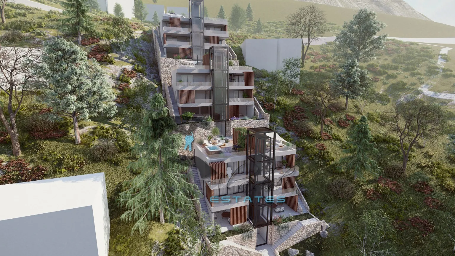 stanići, prekrasna čestica u prvom redu do mora s idejnim projektom, 1.214 m2 - slika 16