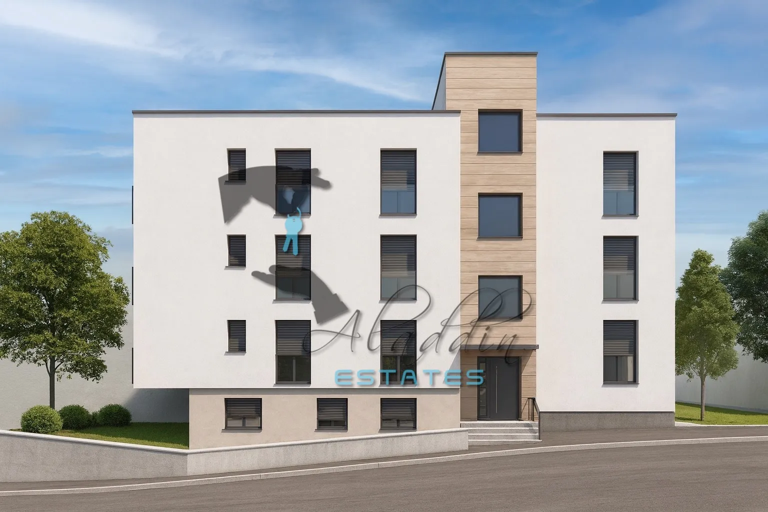 okrug gornji, impozantni trosobni stan u izgradnji s pogledom na more, prizemlje, 89 m2 - slika 7
