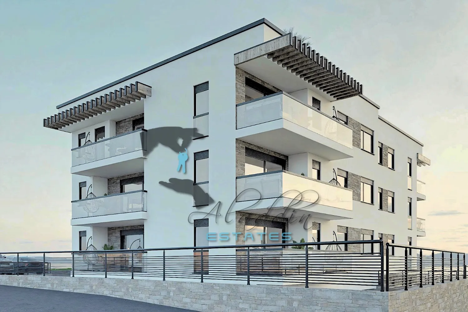 Okrug Gornji, raskošni stan u novogradnji s pogledom na more, prizemlje, 65 m2 - Okrug Gornji, Okrug
