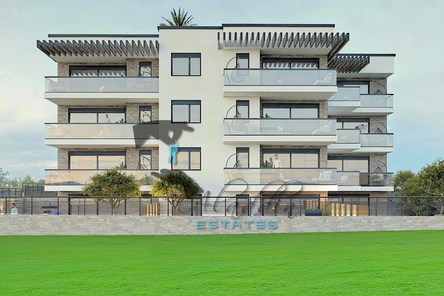 Okrug Gornji, raskošni stan u novogradnji s lijepim pogledom na more, prvi kat, 59 m2 - Okrug Gornji, Okrug