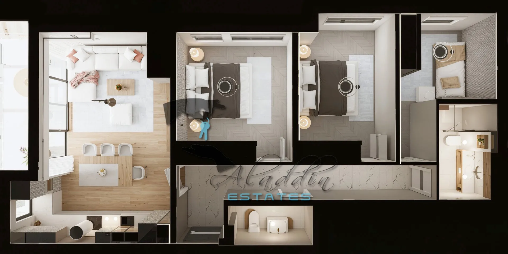 okrug gornji, penthouse stan u novogradnja s prekrasnim pogledom, drugi kat, krovna terasa, 122 m2 - slika 15