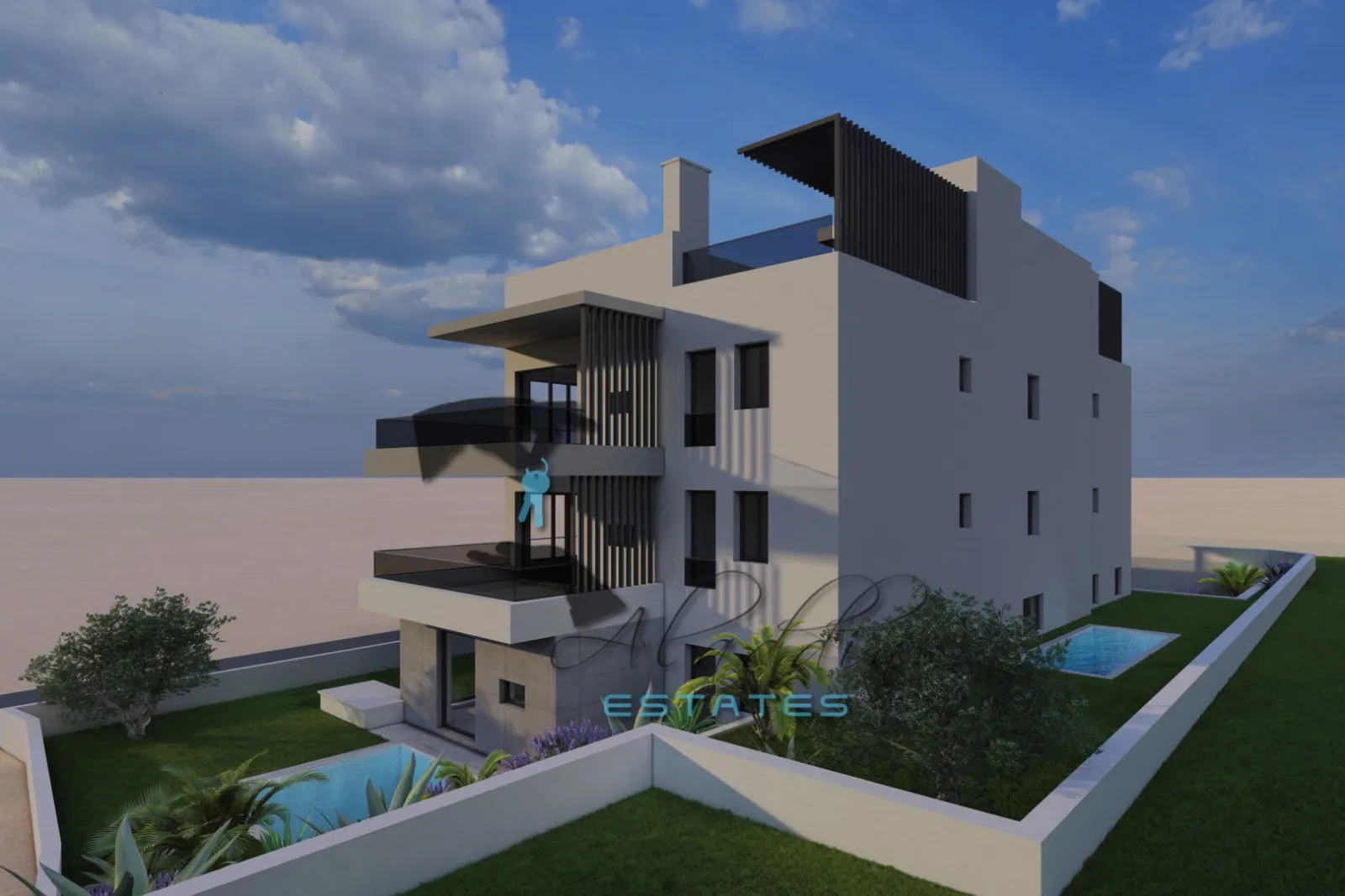 okrug gornji, vrhunski penthouse stan, krovna terasa s bazenom, 107 m2 - slika 9