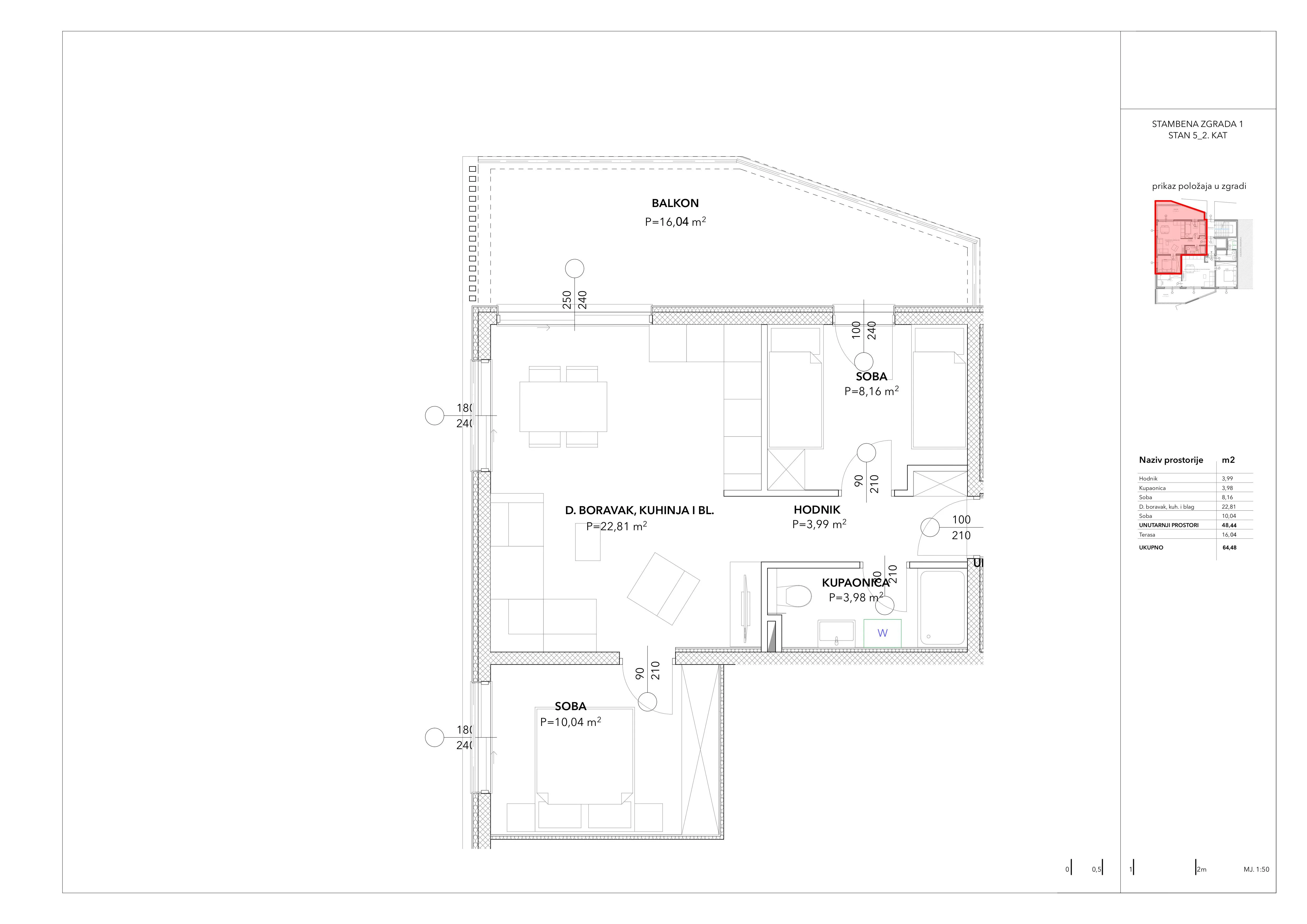 trogir, vrhunski penthouse stan sa spektakularnim pogledom, 88 m2 - slika 16