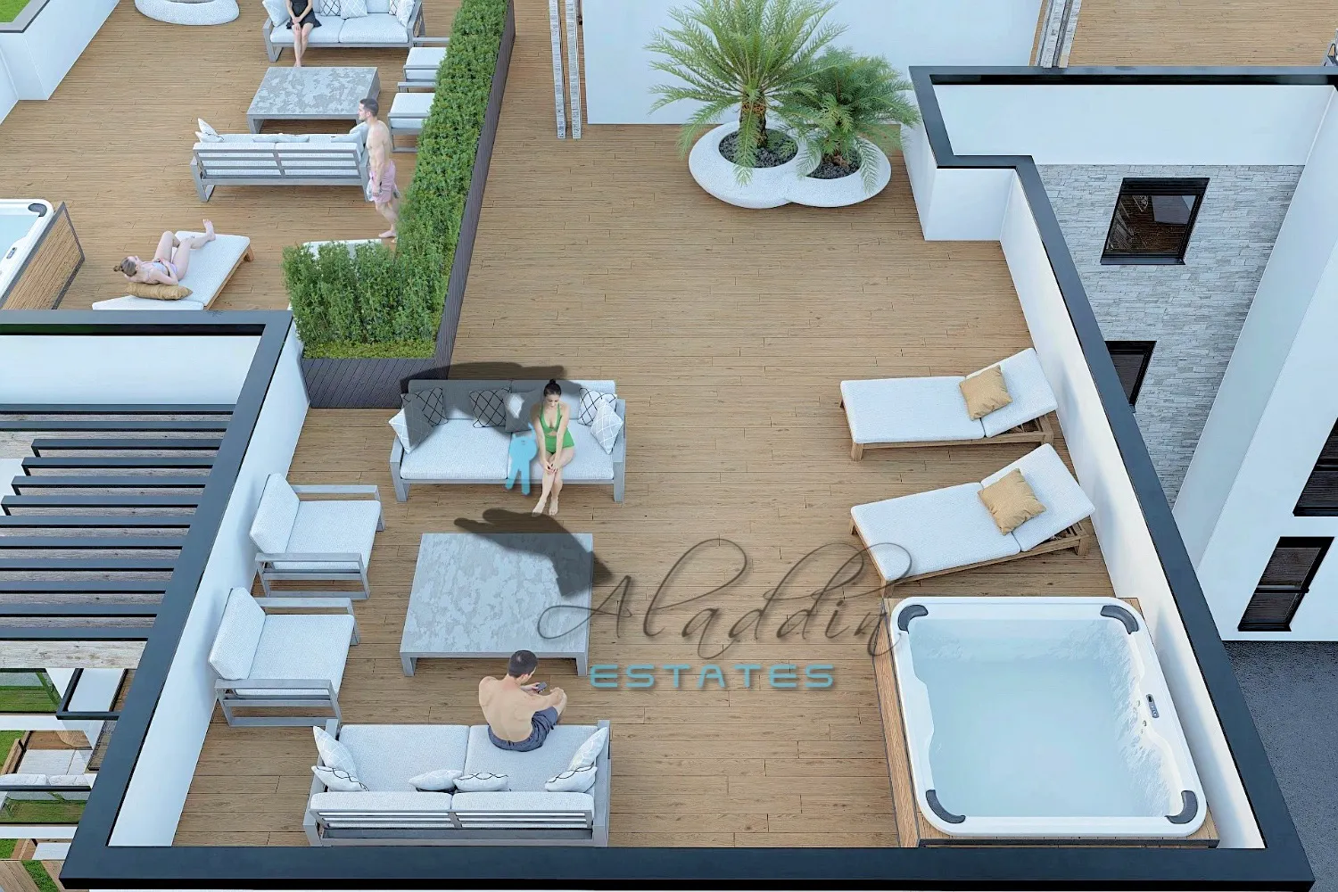 okrug gornji, penthouse stan u novogradnja s prekrasnim pogledom, drugi kat, krovna terasa, 93 m2 - slika 11