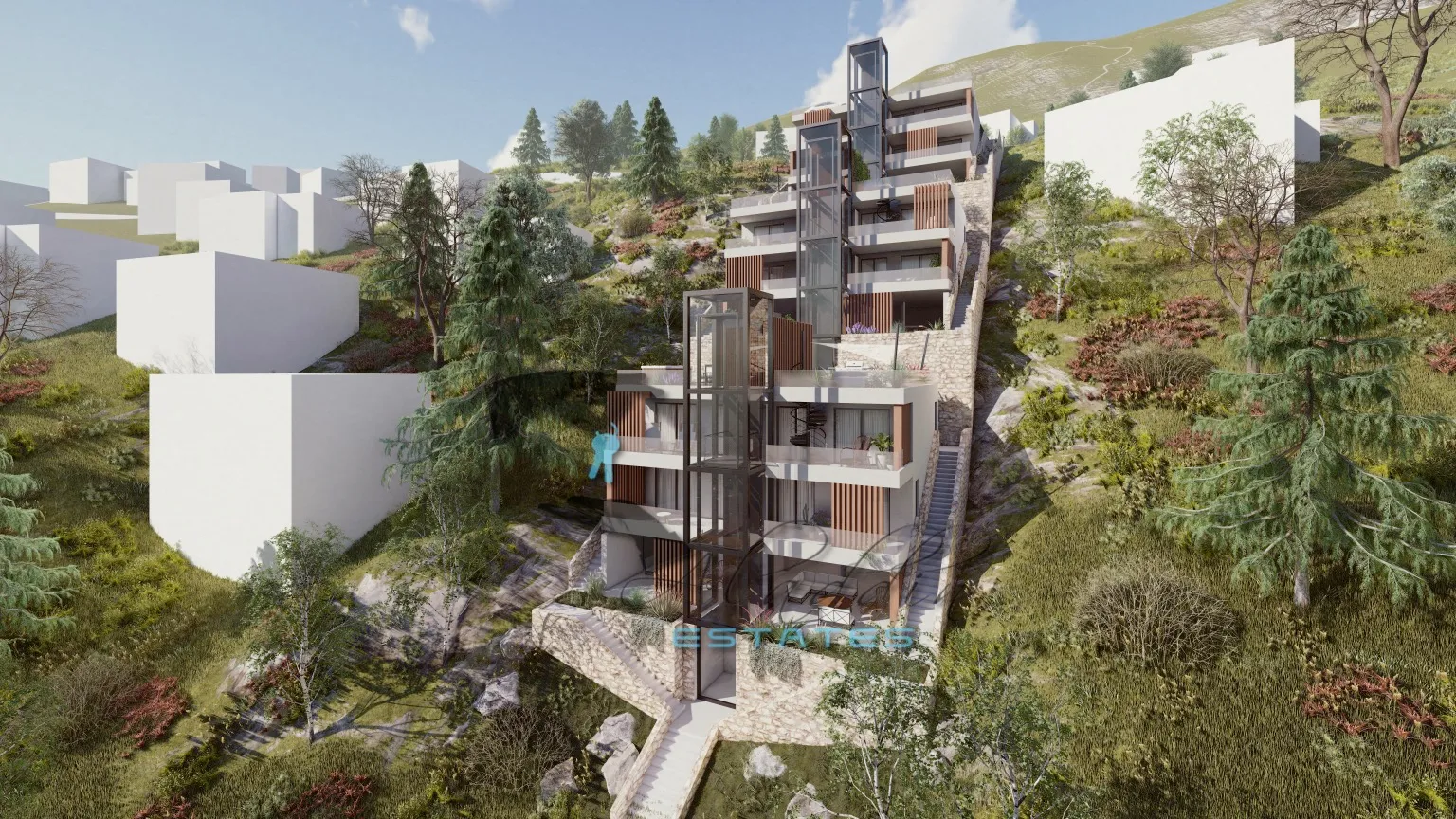 stanići, prekrasna čestica u prvom redu do mora s idejnim projektom, 1.214 m2 - slika 9