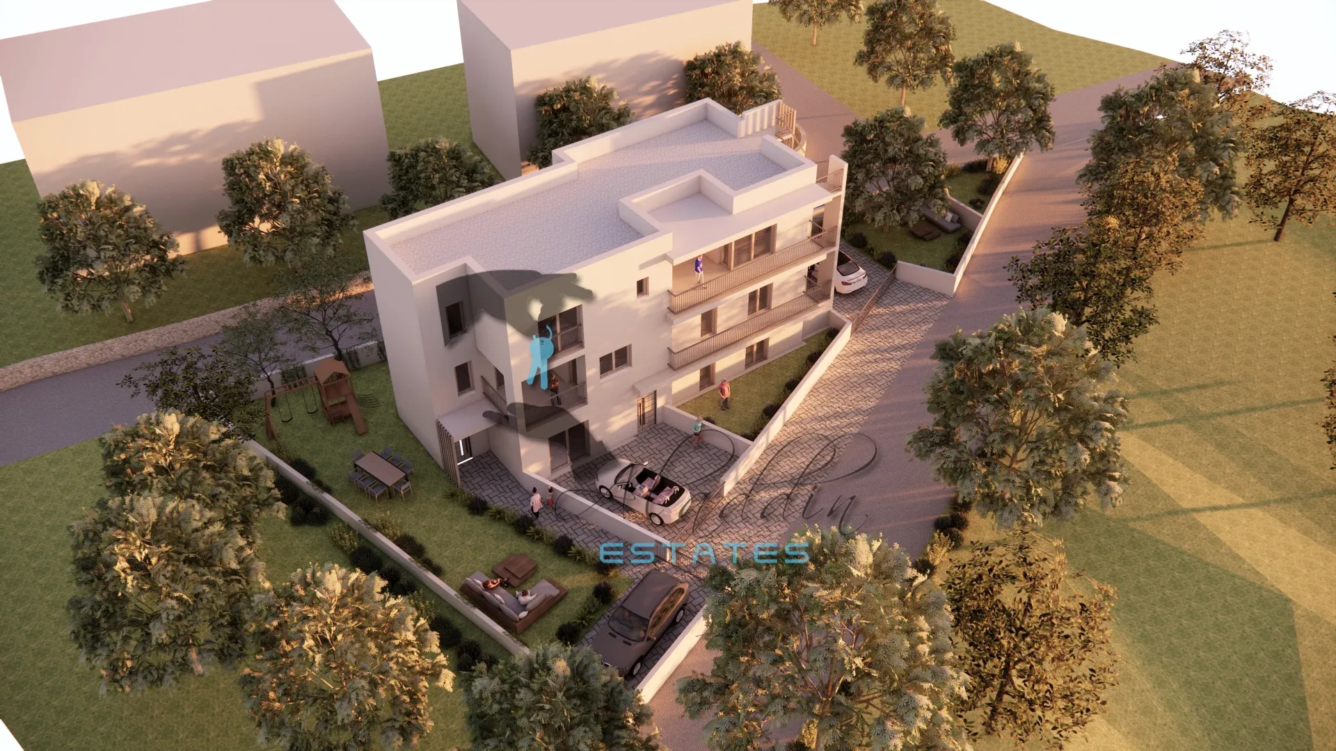 seget vranjica, raskošni trosobni stan u izgradnji, prizemlje, vrt, 110 m2 - slika 11