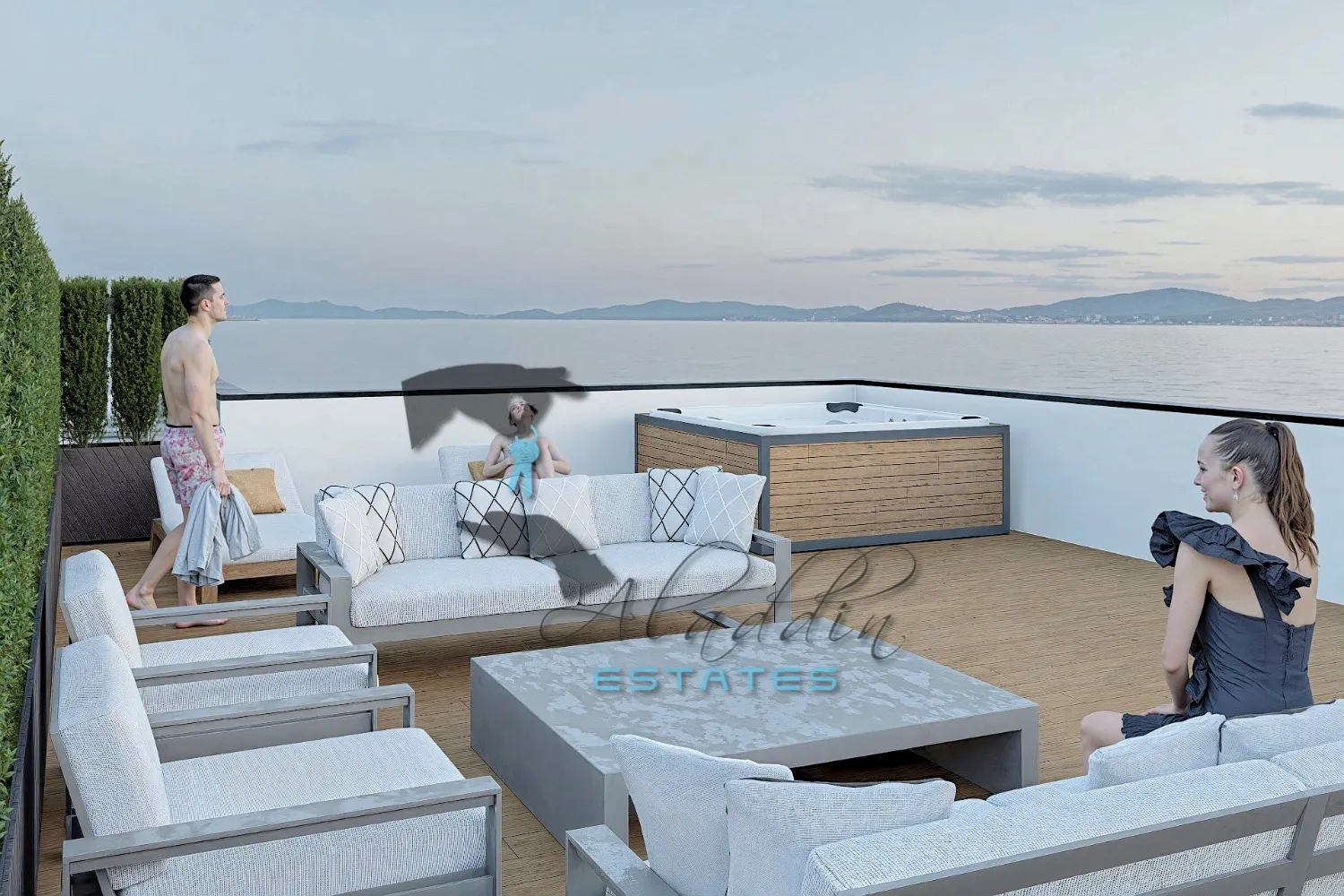 okrug gornji, penthouse stan u novogradnja s prekrasnim pogledom, drugi kat, krovna terasa, 74 m2 - slika 10