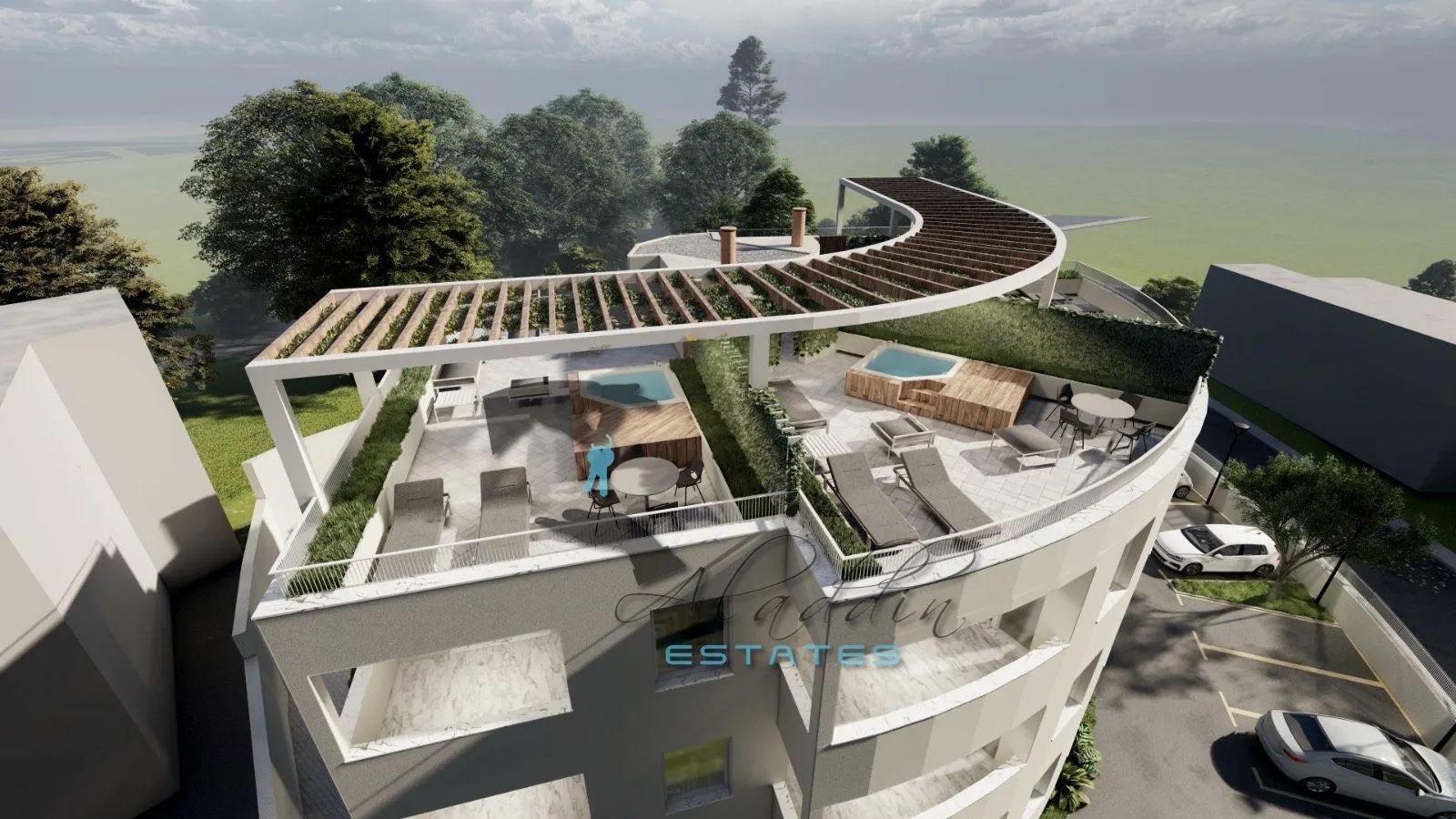 žaborić, moderni stanovi s krovnom terasom i pogledom na more, 65 m2 - slika 1