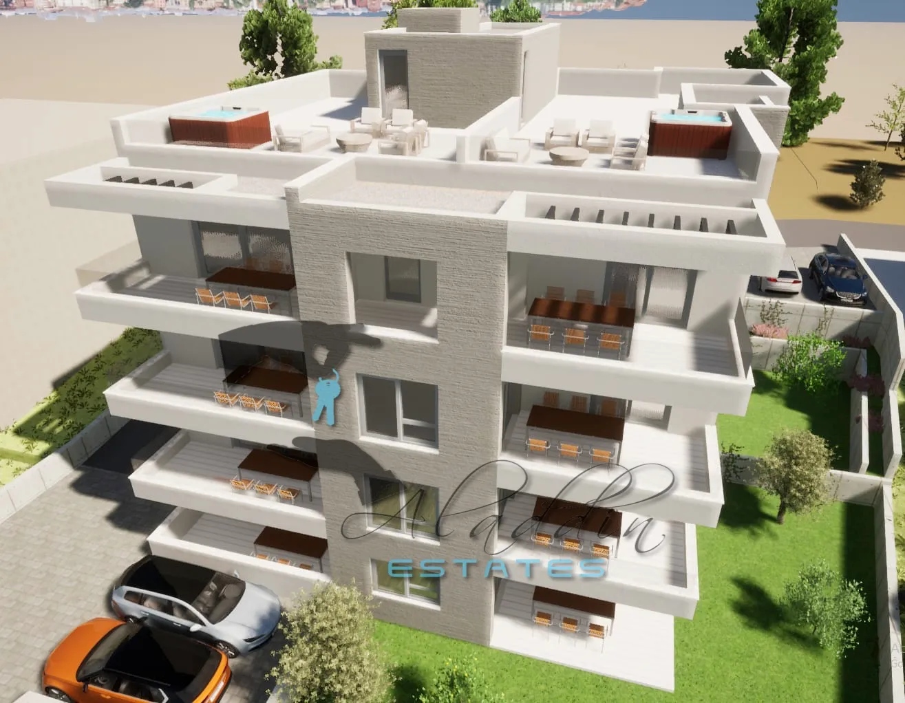 Okrug Gornji, vrhunski penthouse stan u novogradnji, krovna terasa, 142 m2 - Okrug Gornji, Okrug