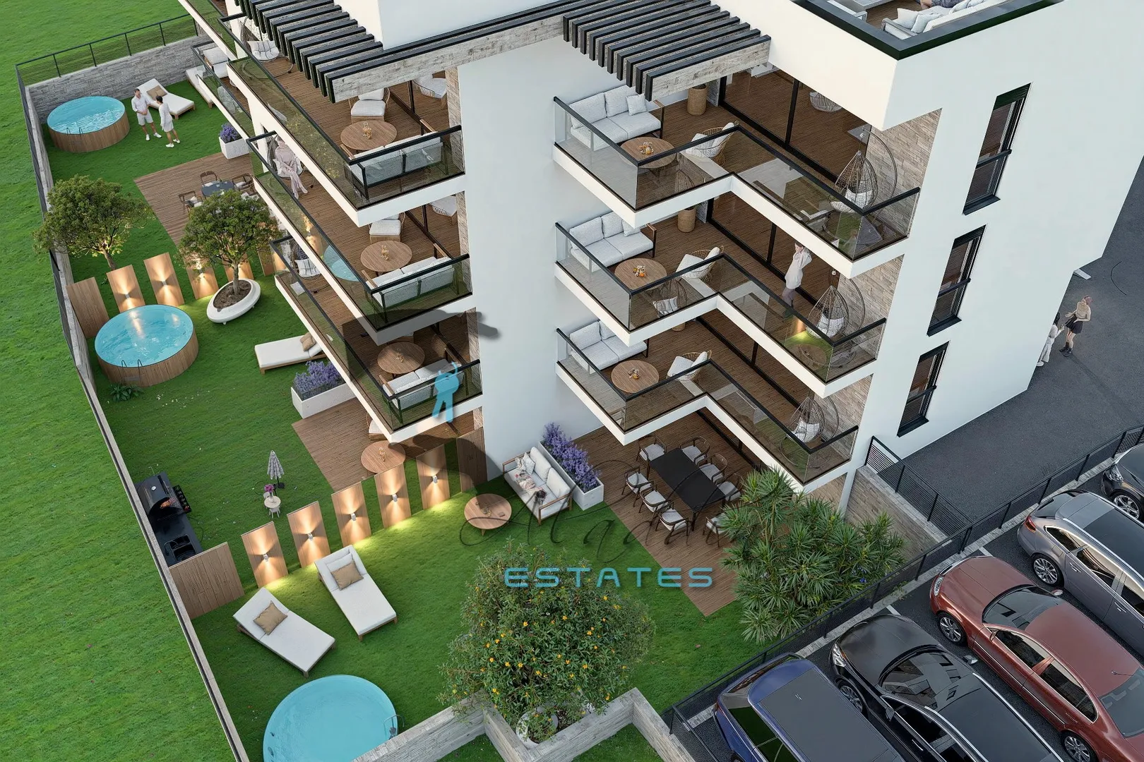 Okrug Gornji, raskošni stan u novogradnji s lijepim pogledom na more, prvi kat, 73 m2 - Okrug Gornji, Okrug