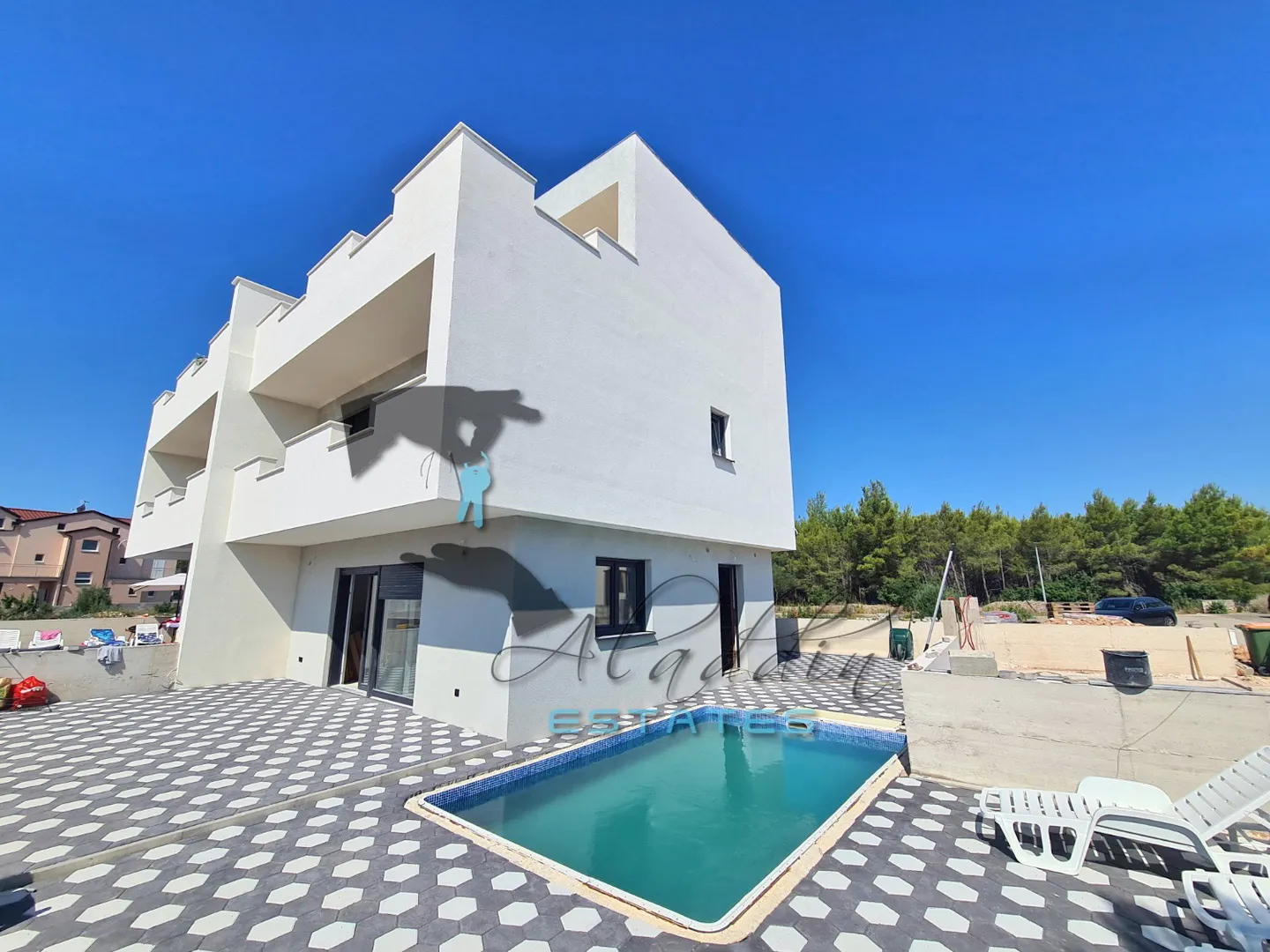 vodice, moderna dvojna kuća za odmor u novogradnji, 155 m2 - slika 10