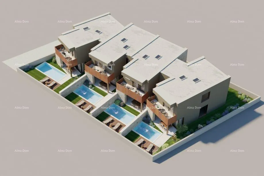 kuća bale. moderna kuća u nizu s bazenom, 148,56 m² - slika 5