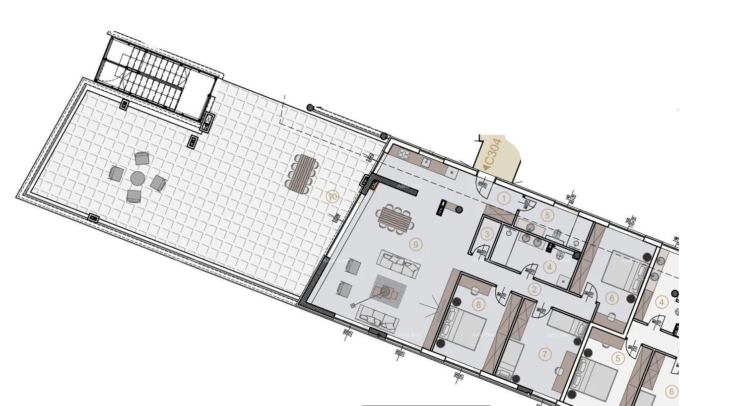 stan poreč, veli maj, penthouse s panoramnim pogledom na more - slika 3