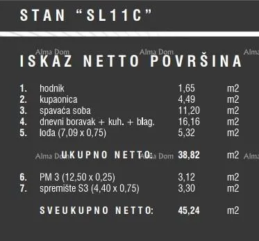 stan prodaja stanova u novom stambenom kompleksu, štinjan! 11c - slika 10