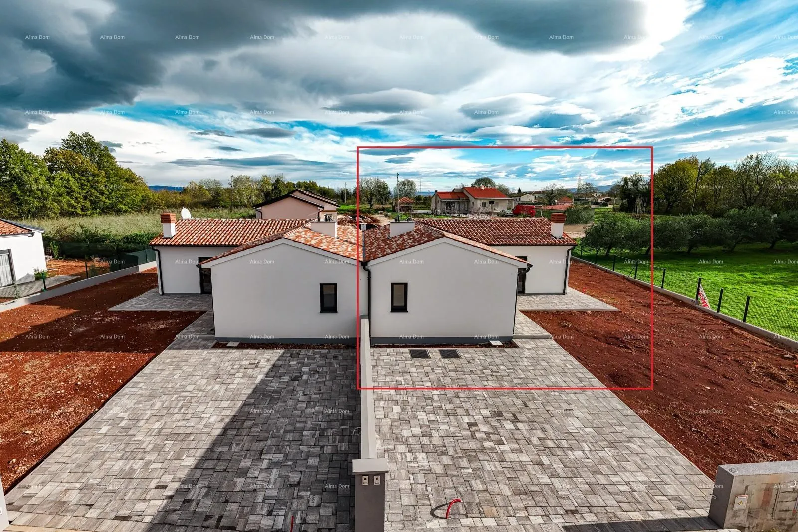 kuća barban, kožljani - novogradnja / dupleks, desni dio. ekolloško mjesto - slika 4