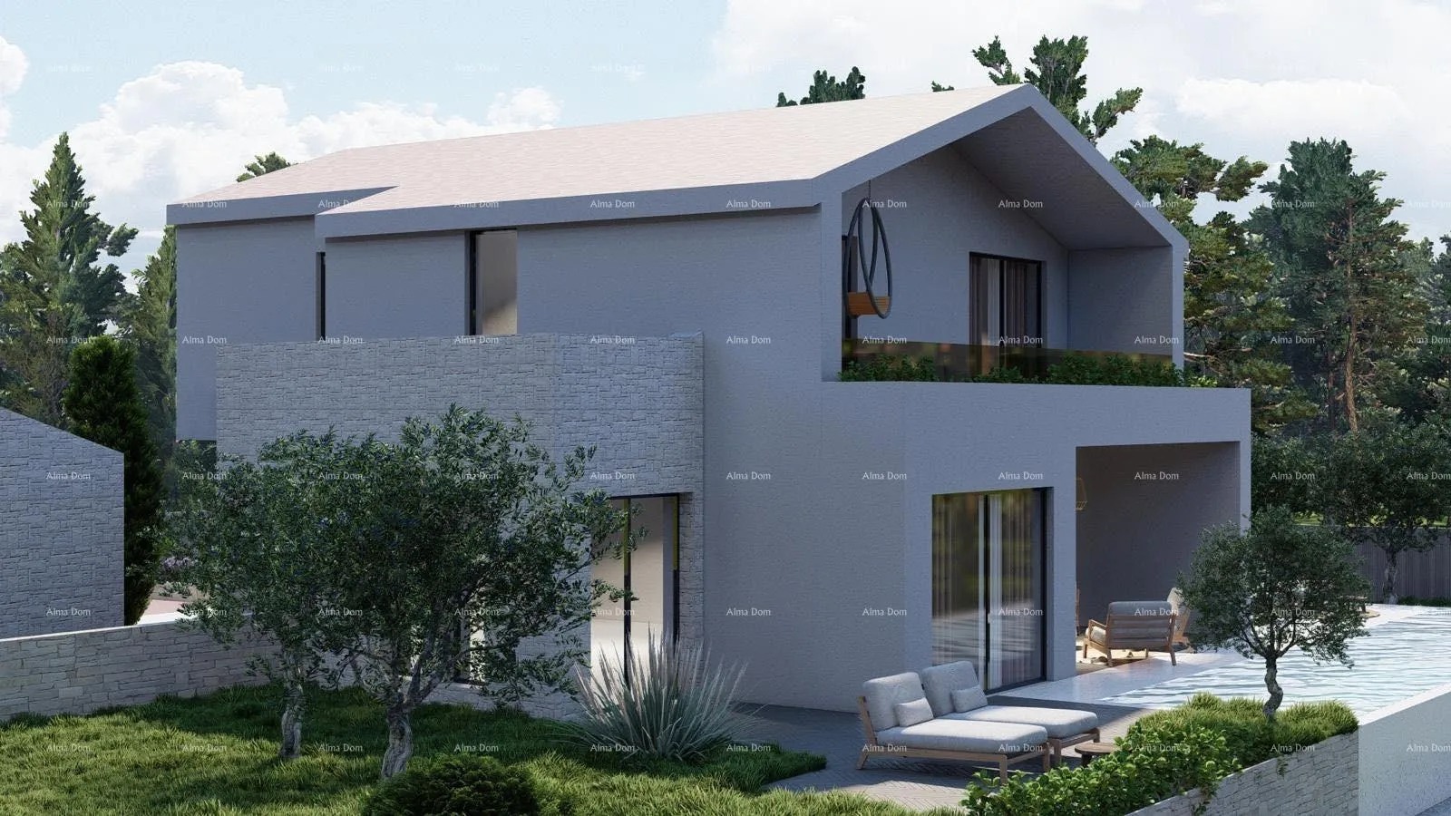 građevinsko zemljište tinjan – građevinsko zemljište 1.152 m² s dozvolom i projektom za kuću s bazenom - slika 11