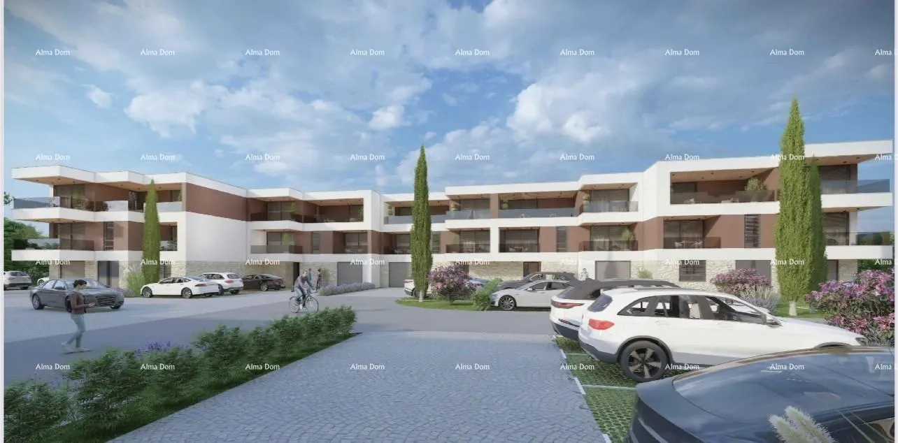 stan penthouse, stan 132m2, garaža + pm, u novom stambenom kompleksu, valdebek, pula! - slika 3