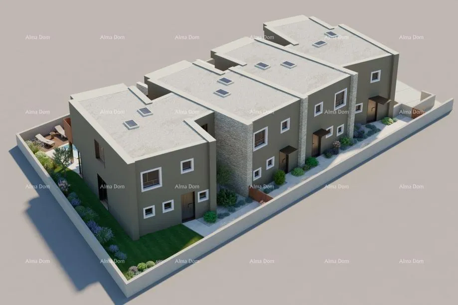 kuća bale. moderna kuća u nizu s bazenom, 148,56 m² - slika 6