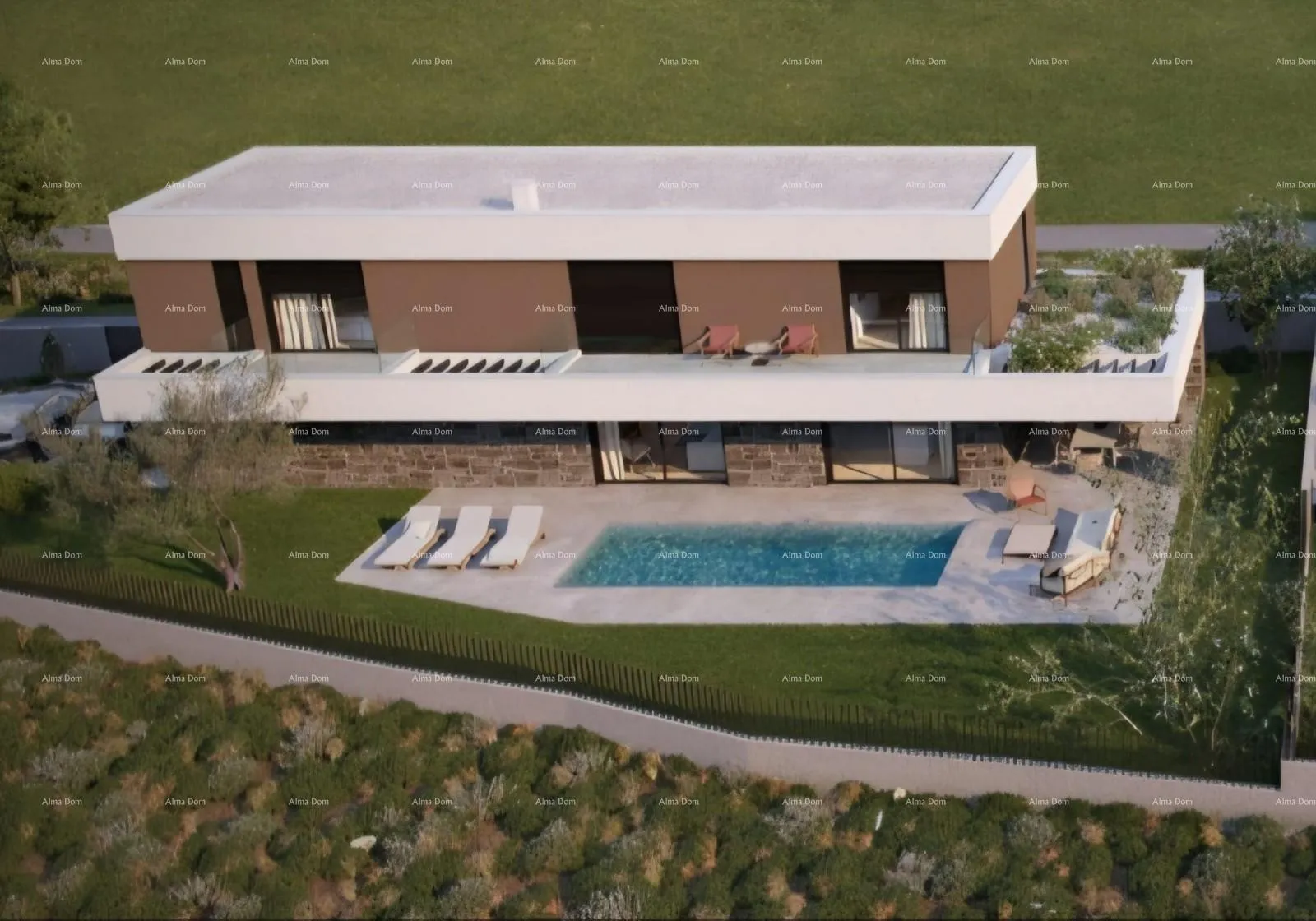 kuća kanfanar, moderna kuća u roh-bau fazi - slika 2
