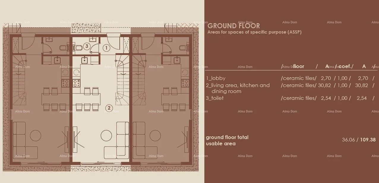 stan medulin, moderni troetažni apartman s pogledom na more, tri zasebna apartmana.a2 - slika 6