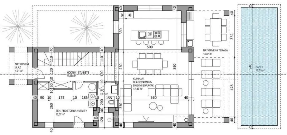 građevinsko zemljište prodaja zemljišta 511 m2 s građevinskom dozvolom i plaćenim doprinosima, medulin! - slika 7