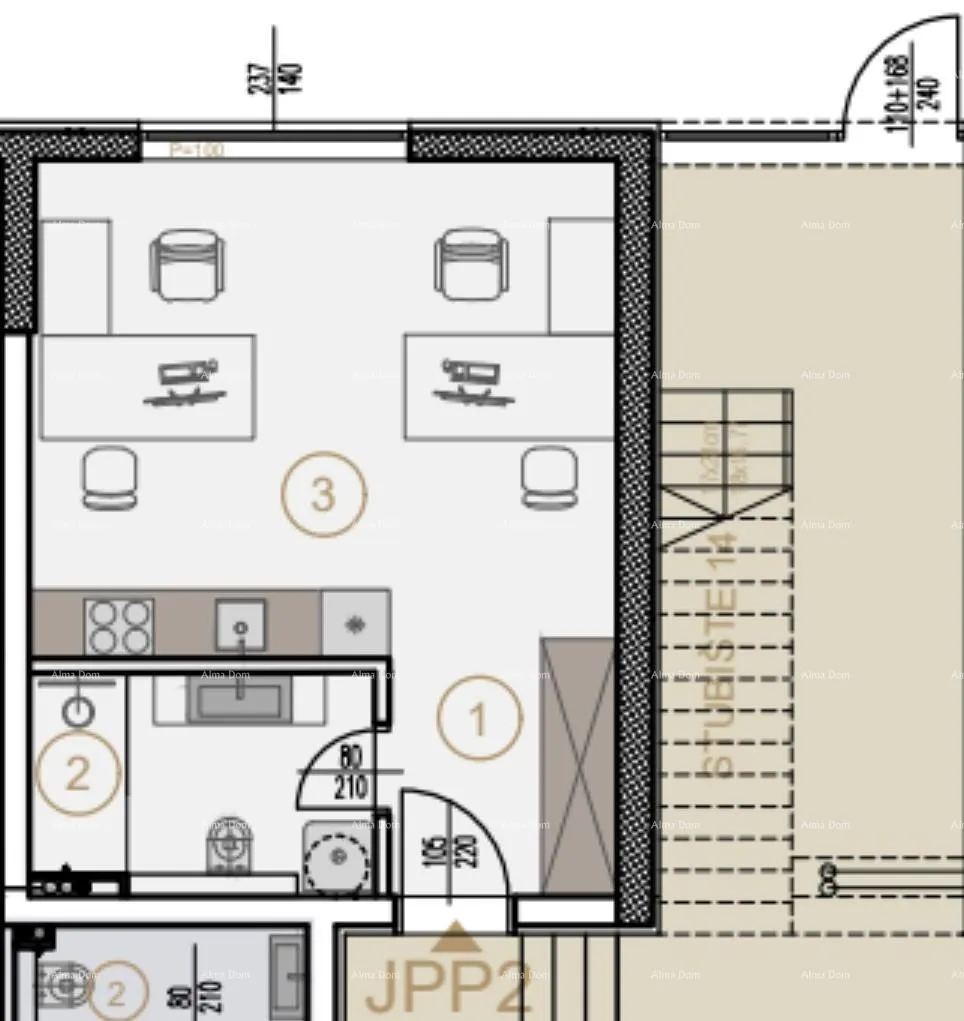 poslovni prostor prodaja poslovnog prostora u novom poslovno - stambenom projektu, jpp2, poreč - slika 11