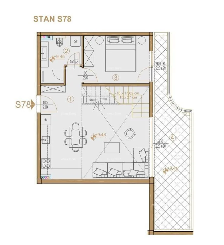 stan poreč, stambeno poslovni objekt sa apartmanima i podzemnim garažama - slika 13