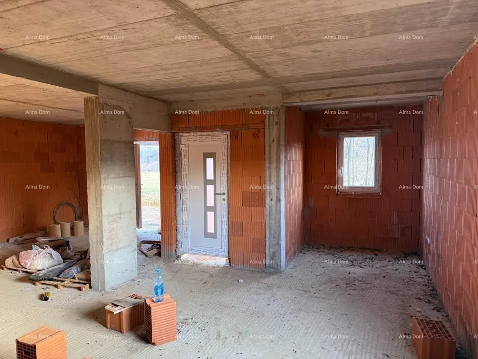 kuća kuća u roh-bau fazi s velikom okućnicom – cerovlje - slika 5