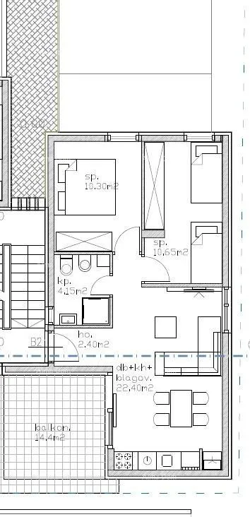 stan moderan apartman s dva parkirna mjesta, u bloku b, blizina umaga! s2 - slika 2