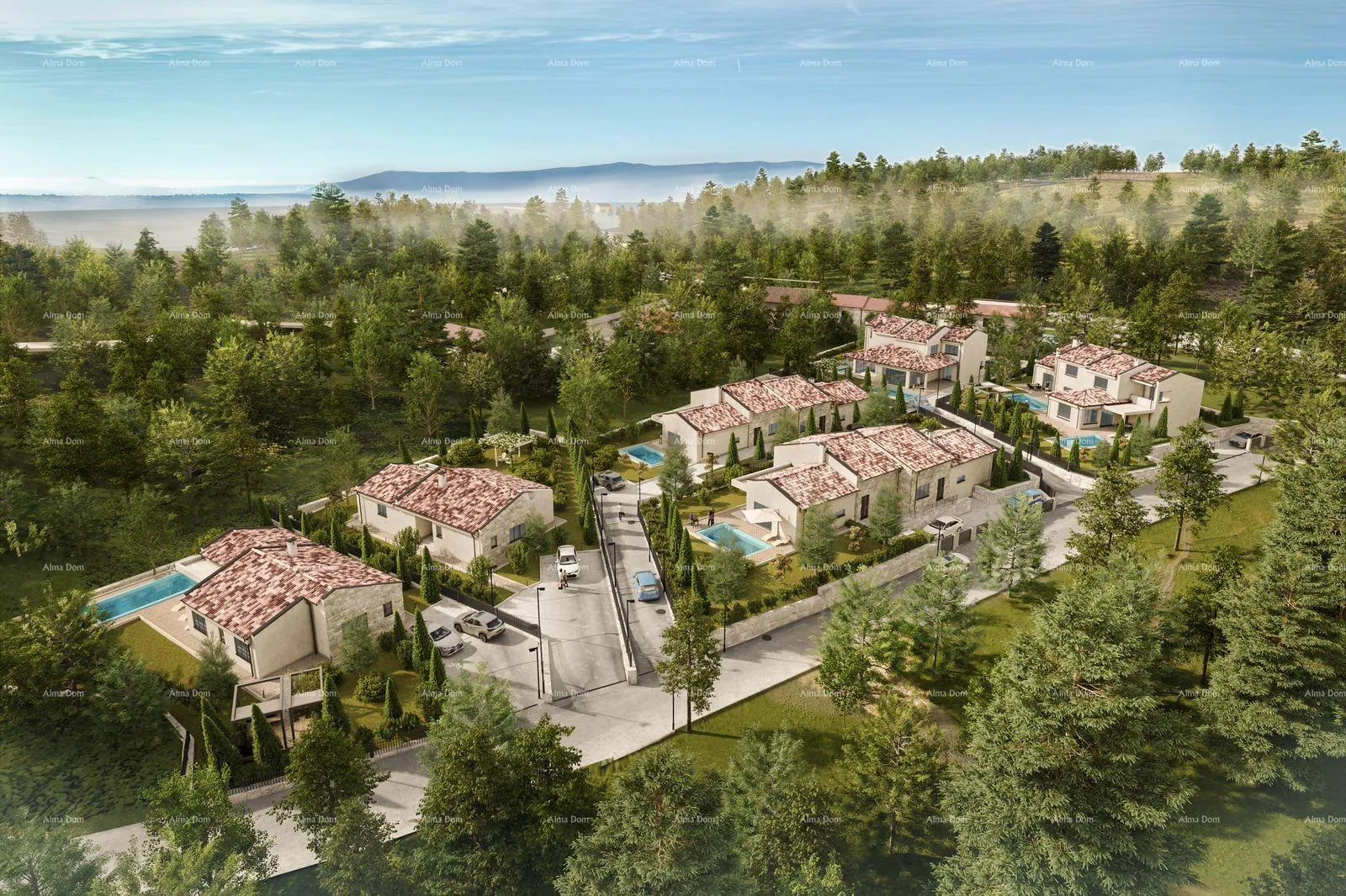 Građevinsko zemljište BARBAN - Građevinsko zemljište s projektom (duplex), 15 minuta do mora