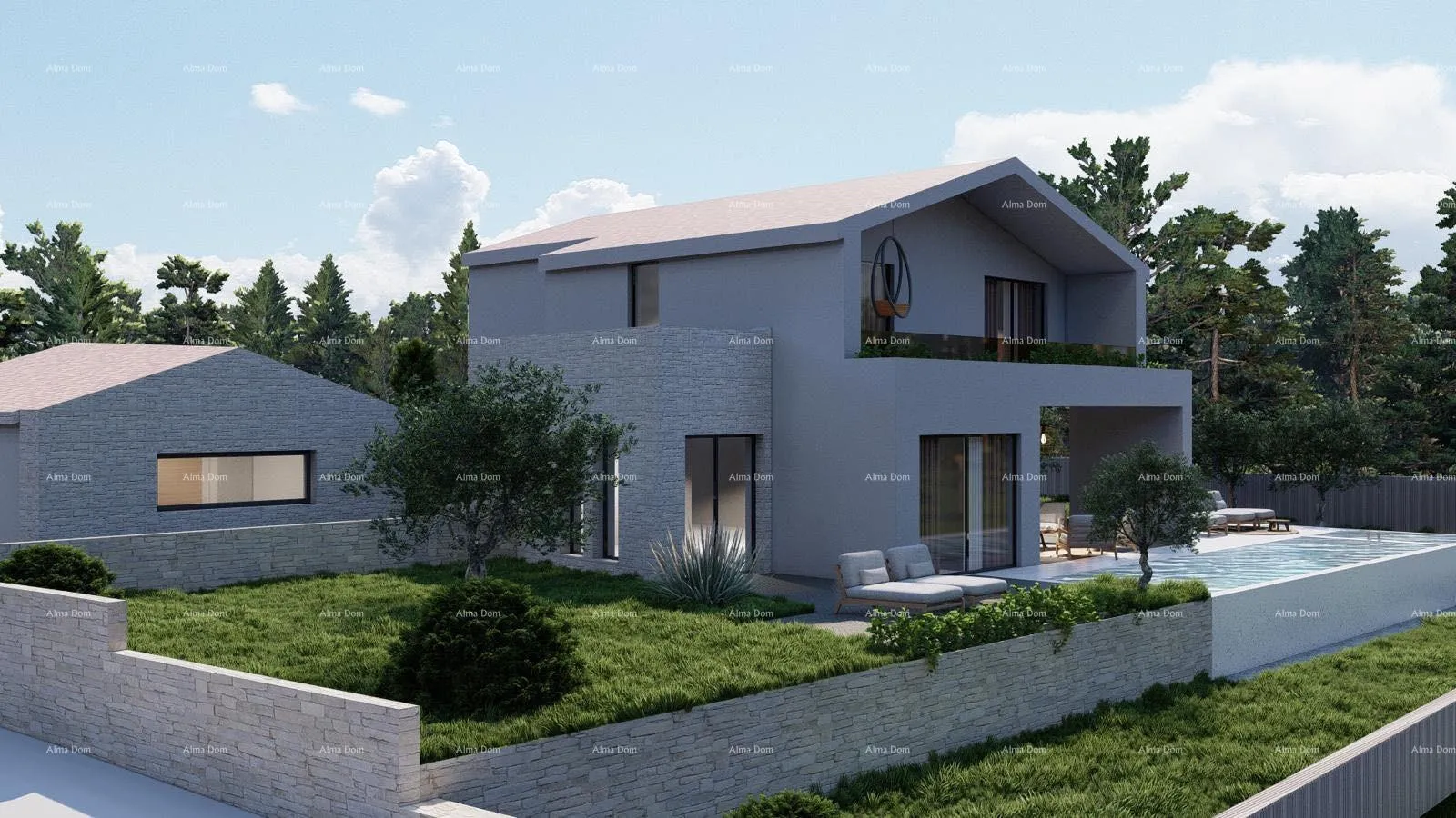 građevinsko zemljište tinjan – građevinsko zemljište 1.152 m² s dozvolom i projektom za kuću s bazenom - slika 14