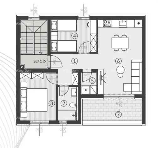 stan prodaja stanova u novom stambenom kompleksu, štinjan! 4c - slika 15