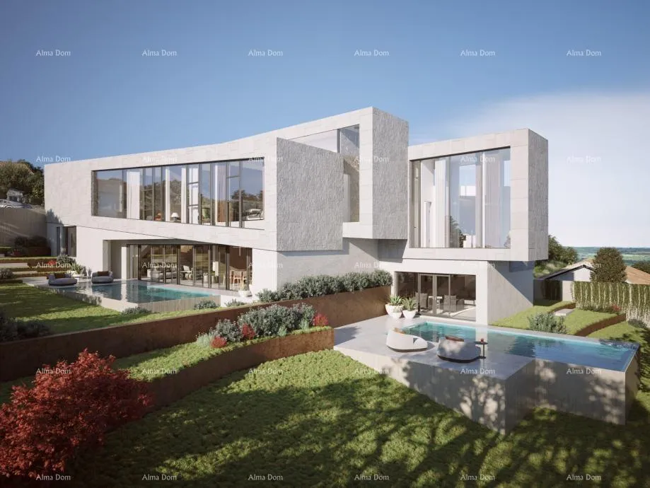 Građevinsko zemljište Kaštelir – građevinsko zemljište, 603 m2, s pravomoćnom građevinskom dozvolom i pogledom na more