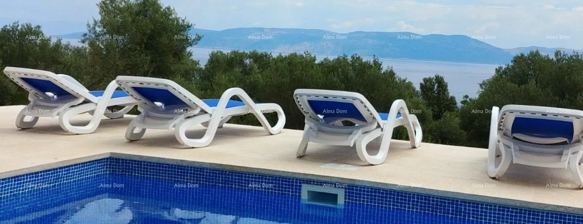 kuća raša, šarmantna apartmanska kuća s bazenom i panoramskim pogledom na more - slika 12