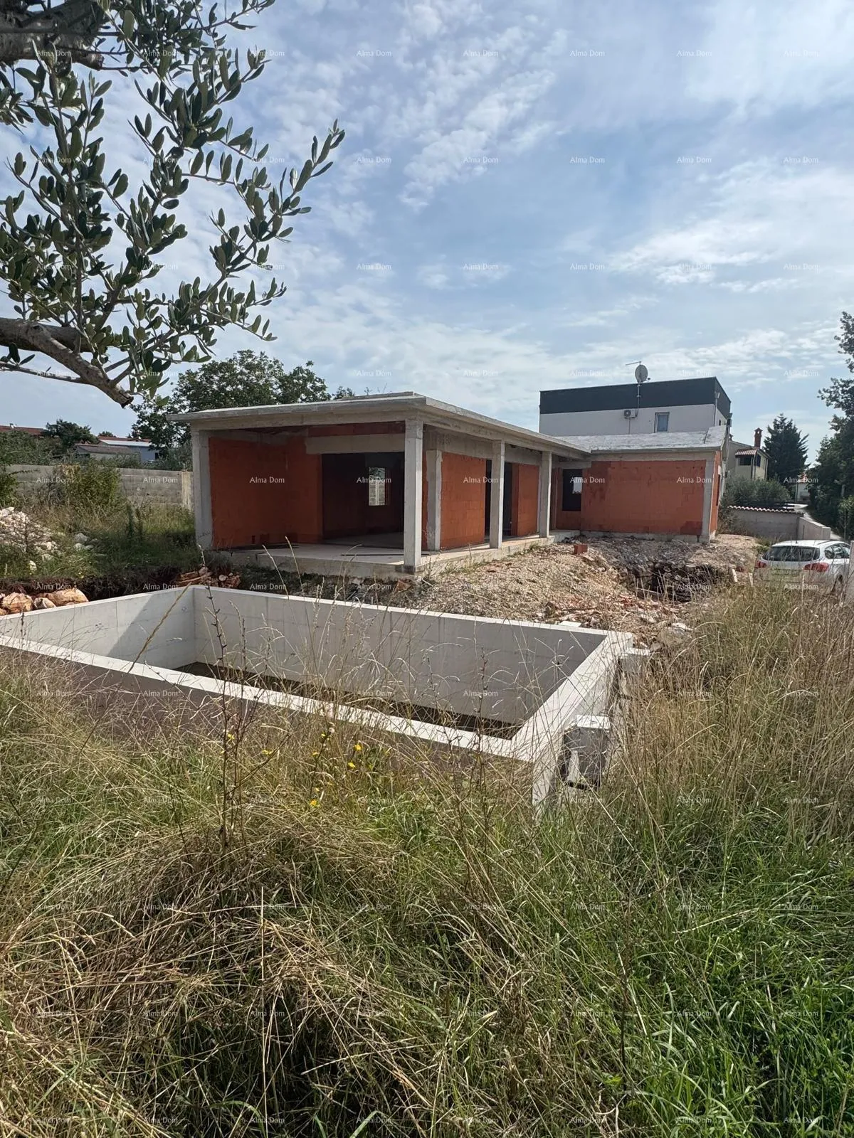 kuća prodaje se prizemnica sa bazenom- trenutno roh bau faza, sveti petar u šumi- blizina pazina! - slika 3